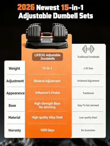 2026 New 15-in-1 Adjustable Dumbbell Set 105/52.5lb – Instant Weight Swap, Storage Box, Non-Slip, 3-Yr Service - color: Black Silver