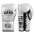 Title Boxing Pro Mex Professional Edge Lace Training/Sparring Boxing Gloves - color: Silver, size: 12 oz