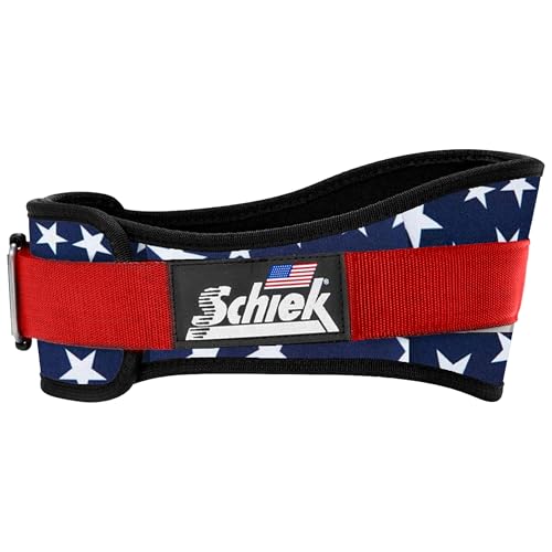 Schiek Sports 2006 Nylon 6 Inches Weight Lifting Belt - Support Belt for Power Lifting - color: Stars N Stripes, size: X-Small