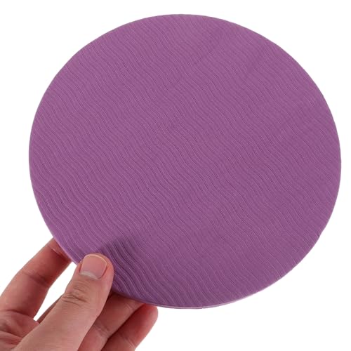 Didiseaon 2pcs Non-slip Yoga Knee Pads and Elbow Support Mats, 10mm Thick Purple Pilates Kneeling Cushions with Anti-skid Silicone Surface for Indoor Exercise and Home Workout