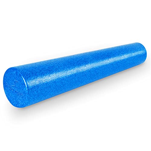 ProsourceFit High Density Foam Rollers 36 - inches long,Firm Full Body Athletic Massage Tool for Back Stretching, Yoga, Pilates, Post Workout Muscle Recuperation, Blue - color: Blue, size: 36"H x 6"D