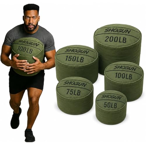 Shogun Sandbags for Working Out – Heavy Duty Workout Sandbag for Weight Training, Cross Training, Strongman, Fitness & Military Use – Adjustable Exercise Sand Bags for Full Body Training - color: Green, size: 75 LB