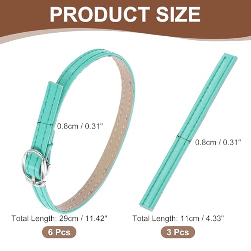uxcell Replacement Ankle Strap for Heels Detachable Shoe Straps PU Leather Shoe Band - color: Piano Lake Blue