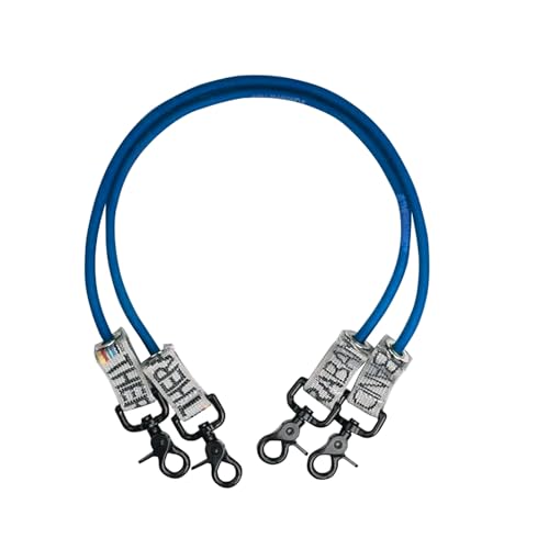 THERABAND Resistance Tubing with Connectors for Wall, Rehab & Wellness Station, Extra Heavy Level 5, Set of 2, 18-Inch Blue Tubing for Physical Therapy, Exercise, Rehab, Clinics & Pilates, Latex Tubes - color: Blue - Extra Heavy, size: 18 Inch