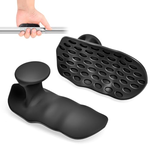 Anti-Slip Workout Grips - Widened and Thickened Rubber Hand Protector Ryptfit Grips for Weightlifting, Pull-ups, Gym for Men and Women, Silicone Gym Grip Pads, Soft, Pal - color: Black