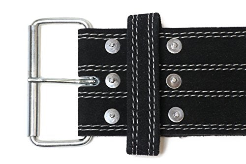 SERIOUS STEEL FITNESS Leather Weight Lifting Belt | Powerlifting, Weightlifting & Exercise Belt | 4" Wide & 10mm Thick - color: Single Prong, size: Large