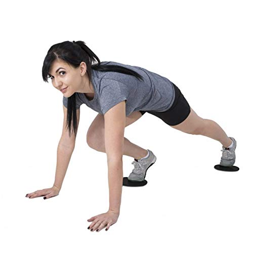 Synergee Core Sliders – Dual Sided Ab Exercise Equipment - color: Jet Black
