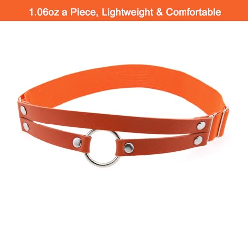 Adjustable O-ring Leg Garter, Elastic Thigh Garters Belt for Women, 1 Pair - color: Orange