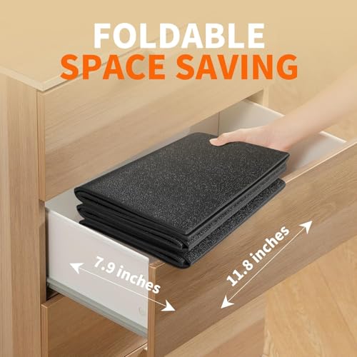 Stepwaver Walking Pad Mat for Carpet, Walking Pad Mat for Hardwood Floors, High Density, 0.16" Thickness, Folable, Floor Protection for Bike, Elliptical, Treadmill - size: 55.16"L x 23.6"W x 0.16"Th