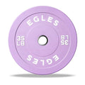 EGLES Vibrant Colorful Olympic Weight Plates, Rubber Barbell Plates, 2-inch Standard Virgin Rubber Bumper Plate 10 15 25 35 45LB for Home Gym Weightlifting, Strength Training, Fit Workouts