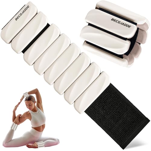 BECOJADDE Ankle Weights Set of 2 (1 lb/2 lb Each) for Women Men Adjustable Wrist Bracelet for Home Gym Weighted Bangles Wristbands Leg Arm Weights for Walking Swimming Running Pilates Yoga Gym - color: Sand Taupe, size: 4 Lb Pair (2 Lb Each)