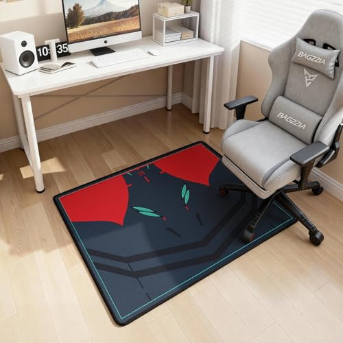 Non-Slip Floor Chair Mat 35"×47" for Evangelion Rei Ayanami Plugsuit Inspired Design - color: Rei Ayanami Plugsuit