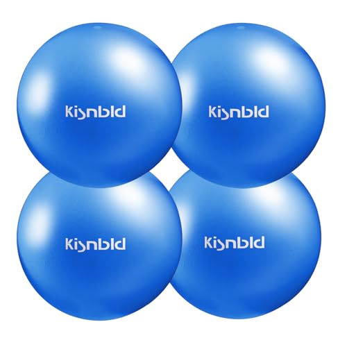 kisnbld Small Exercise Ball, 9 Inch Mini Pilates Ball, Anti Burst and Slip Resistant Mini Yoga Ball for Stability, Fitness, Physical Therapy, Stretching & Core Strength Workout at Home Gym & Office - color: 4Blue