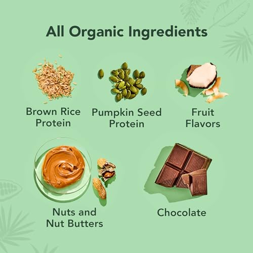 ALOHA Organic Plant Based Protein Bars - 6 Flavor Variety Pack - 12 Count, 1.9oz Bars - Vegan Snacks, Low Sugar, Gluten-Free, Low Carb, Paleo, Non-GMO, Stevia-Free, No Sugar Alcohol Sweeteners - size: 12 Count (Pack of 1)