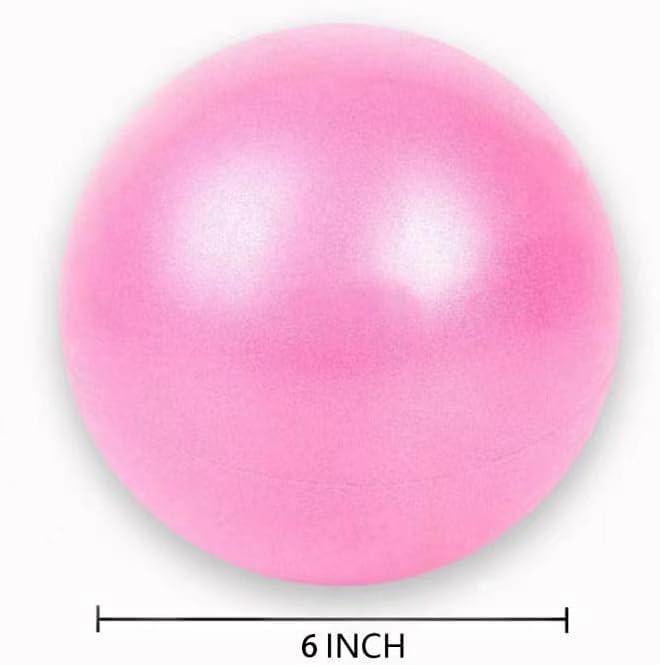 6 Inch Mini Exercise Pilates Yoga Ball, Stability Ball for Yoga, Barre, Training and Physical Therapy- Improves Balance with Inflate Pump(Pink) - color: Orange, size: 6 Inch