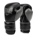 Everlast Powerlock 2 Hook & Loop Boxing Gloves | Fight Training Gloves | Hook and Loop with Durable Hand & Wrist Support | Heavy Bag & Fitness Training - color: Black / Gray, size: 12 oz