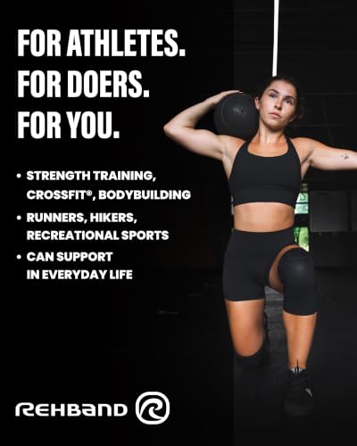 Rehband RX Knee Support for Strength Training & Fitness - 7mm Neoprene Knee Sleeve, Flexible & Non-Slip, Knee Sleeve for Men & Women, Colour:Camo - 1 Pair, Size:X-Small - color: Camo - 1 Pair, size: X-Small