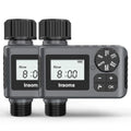 2 PCS Water Timer for Outdoor Garden Hose, Water Sprinkler Timer with Rain Delay/Manual/Automatic Drip Irrigation and Lawn Watering System for Yard - size: 1 Zone-Plastic-2 Pack