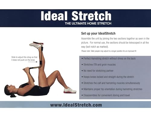 IdealStretch - Leg Stretcher - Hamstring Stretcher - Hip Stretcher - Lower Back Stretcher, & Calf Stretcher - Stretching Equipment - Original Patented - Harmstring Recovery