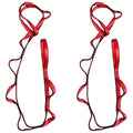2Pcs Adjustable Anti-Gravity Chrysanthemum Swing Flying Stretch Belt Rope Climbing Daisy Chains Extension Yoga Belt Hanging - color: Red, size: 1.5M