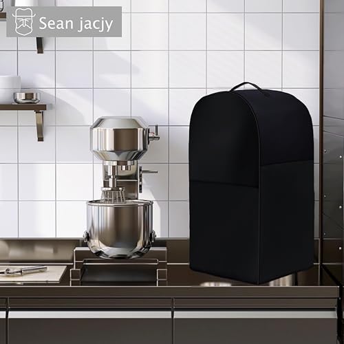 Commercial Food Mixer Cover - Waterproof Dustproof Protection for 15QT Stand Mixers - High Density Black Cover by Sean Jacjy - size: 15QT Commercial Food Mixer Cover