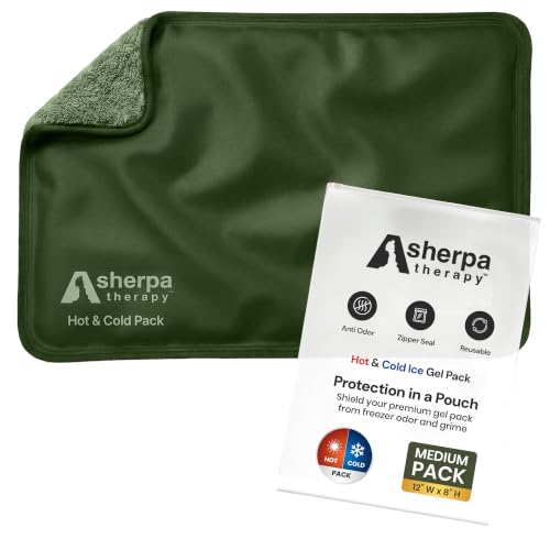 Medium Flexible Gel Ice Packs for Injuries Reusable - Soft Hot and Cold Packs for Injuries for Ankle, Arm, Foot, Leg, Back Pain Relief - 8" x 12" - Green - size: Medium, style: Green