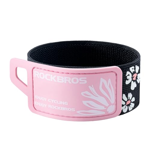 ROCKBROS Bicycle Ankle Leg Strap Safety Cycling Trousers Strap Bike Reflective Wrist Ankle Bind Bands Pant Leg Bands for Cycling Jogging Running Gear - color: Pink