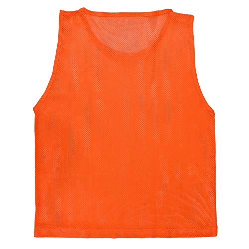 Athllete LITEMESH Pinnies (Set of 12/24 Practice Vests) Youth Pinnies, Pennies for Sports Youth, and Scrimmage Vests - color: 6-neon Yellow + 6 Orange, size: Teen/Adult