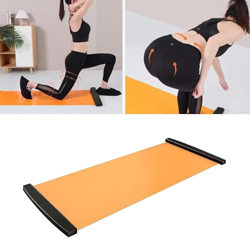 Fitness Mat Skating Slide Board Household Sliding Fitness Training Board for Ice Hockey Roller Skating Leg Exercise Thicken Sliding Workout Mat - size: 200x50cm Black