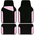 CAR PASS Jelly Waterproof Universal Fit Car Floor Mats, Girly Car Carpet Mats with Anti-Slip Nibbs Backing & Driver Heel Pad Fit for SUV, Vans, sedans, Cute car mats of 4pcs for Women (Pink) - color: Pink