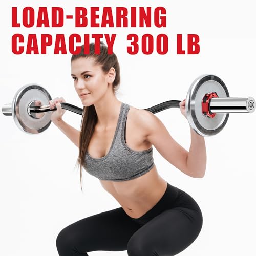 Olympic Barbell Weight Bar for Weightlifting, Bench Press Bar 7ft/6ft/5ft for Strength Training, Rated 500lbs/400lbs/330lbs Weight Capacity - color: 4ft-Black-330lb