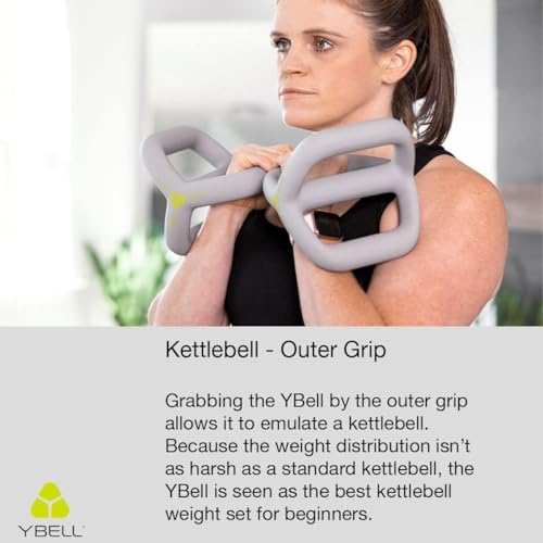 TRX YBell Neo Series 3-in-1 Kettlebell, Dumbbell and Push Up Bar Workout Equipment | Commercial Grade Neoprene Coated Surface | Perfect for Strength Training & Conditioning Workouts | Bundle - size: 15.8lbs 4-Piece Kit