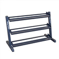 Body Solid (GDR48) 3-Tier Dumbbell Rack - Heavy-Duty 48inch Wide Weight Stand for 5-55 lb. Dumbbells Set, Home Gym Storage Solution