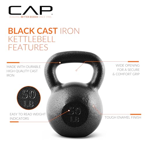 CAP Barbell Cast Iron Kettlebell - Singles and Sets, Multiple Weight Choices