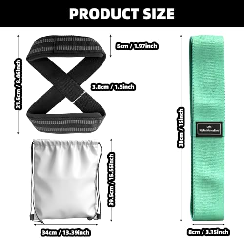 2 Pcs Figure 8 Straps, Wrist Protection and Slip Resistance During Exercise with Figure Eight Wrist Straps, Suitable for Strength Training Exercises Such as Deadlifts in the Gym