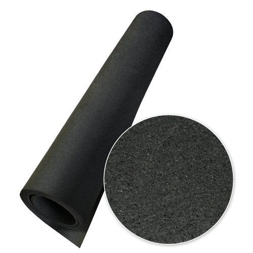 Rubber-Cal Elephant Bark Rubber Flooring - 3/16" Thick - color: Black, size: 96"L x 48"W x 0.2"Th