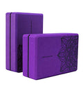 nuveti Yoga Blocks Set of 2, High Density Yoga Brick Foam Blocks to Improve Strength, Flexibility and Balance Brick Foam Blocks - color: Purple