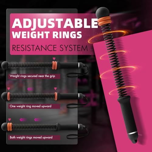 Chillchard Battle Ropes for Home Gym, Weighted Ropeless Battle Ropes | Cordless Battle Ropes with Adjustable Resistance Springs, Portable Home Workout Equipment for HIIT Cardio & Strength Training - color: Orange