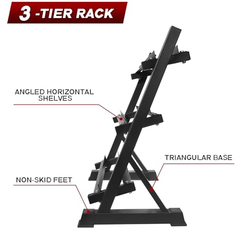 Ritfit 5-650 LBS PVC Encased Hex Dumbbell Sets with Optional Rack for Home Gym, Hand weight with Chrome Handle for Strength Training,Workouts - style: (5+10+15+20+25+30+35+40+45)450LBS SET