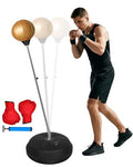 Fitness Reflex Bag, Speed Ball Stand Punching Bag with Gloves, Boxing Bag for Adults and Teens, 59IN Great MMA Training - color: Gold