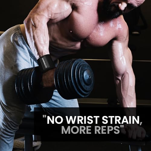18" OG-Grade Wrist Wraps for Weightlifting – Heavy Duty Wrist Support with Thumb Loop & Lockdown Strap – Wrist Straps for Powerlifting, Bench Press & Gym Training - style: Classic Black