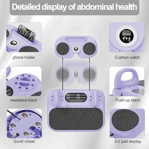 Multifuncional Pilates Board & Push Up System with Timer, Ab Wheel & Core Sliders, Portable Home Gym Kit with Resistance Ropes & Plank Support, Full Body Workout for Women & Men (Simulates Reformer)