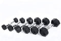 Ader 2lb-120lb Black Octagon Rubber Dumbbells Pair - size: 3lb