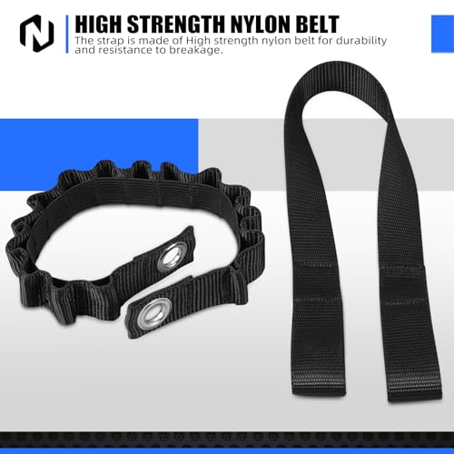 NICECNC Lift Pull Strap Kit Front & Rear Nylon Black | Compatible with KTM 150-500 EXC/EXCF/XCW/XCF-W/XW-F 2024-2026 Compatible with Husqvarna 150-501 TE/FE/FE W 2024-2026