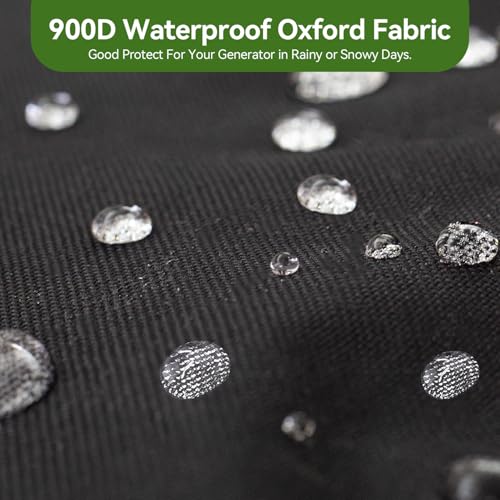 Waterproof Generator Covers for Outside (24"L x 18"W x 20"H), Heavy Duty 900D Polyester Fabric Portable Generator Covers Fits for iGen4500,Honda EU3000iS, Wen 3800,Predator 3500 4375 Generator, Black - size: 24"L x 18"W x 20"H