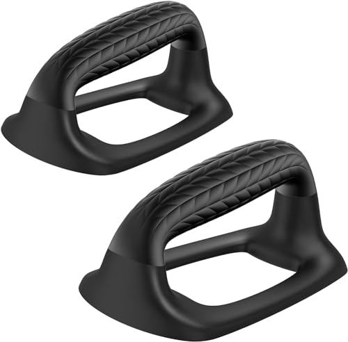 SELEWARE Push Up Bars Pushup Stands Handstand Bars, Soft Rubber Handle Provide Comfy Grip, Fit for Calisthenics, Fitness, Floor strength training, Stable and Sturdy Construction Support 500 lbs - color: B: Black