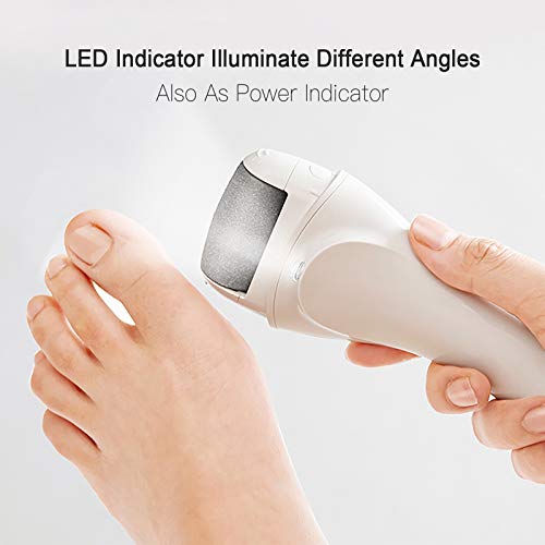 Electric Feet Callus Removers Rechargeable,Portable Electronic Foot File Pedicure Tools, Electric Callus Remover Kit,Professional Pedi Feet Care Perfect for Dead,Hard Cracked Dry Skin - color: 001-white