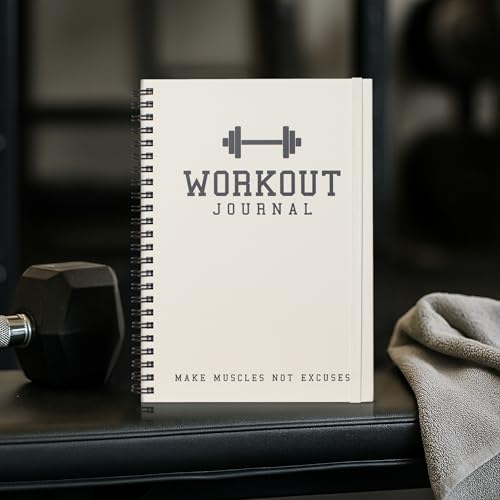 ZICOTO Ultimate Workout Journal - Complete Fitness Training Planner for Men and Women - Track PRs, Build Muscle & Dominate Your Workouts - Essential Gym Gear Accessories for Serious Weight Lifters - color: Beige