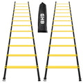 GHB Pro Agility Ladder Agility Training Ladder Speed 12 Rung 20ft with Carrying Bag - color: Yellow-2 Pack