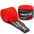 Meister Adult 180" Semi-Elastic Hand Wraps for MMA & Boxing (Pair) - color: Red